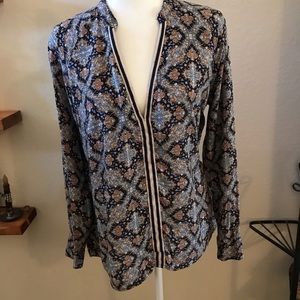 O’Neill Print Long Sleeve V-neck Top